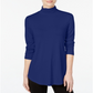 JM Collection Women's Turtleneck Top Blue Size Large