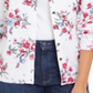 Karen Scott Women's Floral Print Button Cardigan White Size X-Small