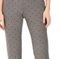 Charter Club Women's Printed Pull on Pants  Black Size 4P