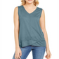 Style & Co Women's High Low Tank Top Blue Size XL
