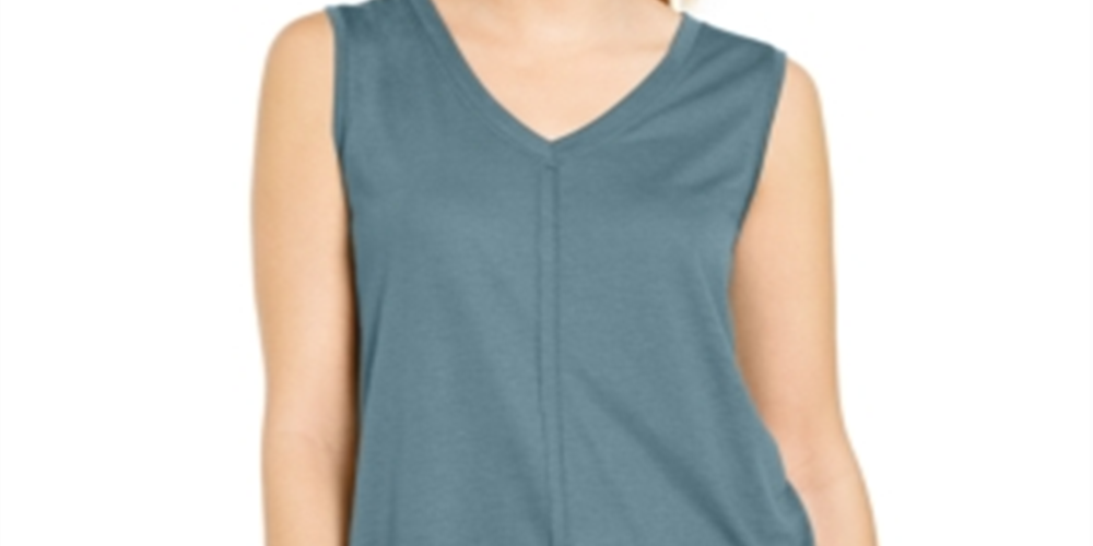 Style & Co Women's High Low Tank Top Blue Size XL