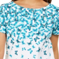 Karen Scott Women's Cascade Butterfly Printed Top Blue Size XS