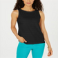 Charter Club Women's Textured Cotton Tank Top Black Size Small