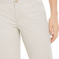 Charter Club Women's Button Cuff Tummy Control Capri Pants Brown Size 8