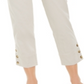 Charter Club Women's Button Cuff Tummy Control Capri Pants Brown Size 8