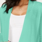 Charter Club Women's Geo Stitch Completer Sweater Green ize Petite L