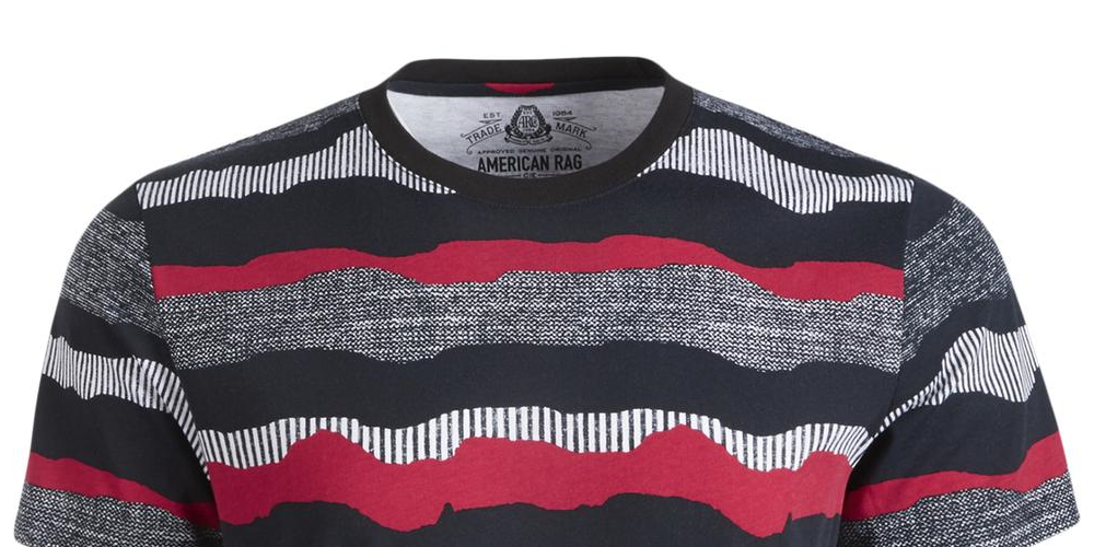 American Rag Men's Printed Crewneck T-Shirt Black Size Small