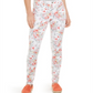 Charter Club Women's Floral Print Lexington Straight Leg Jeans White Size 8