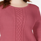 Karen Scott Women's Cable Knit Sweater Pink Size XS