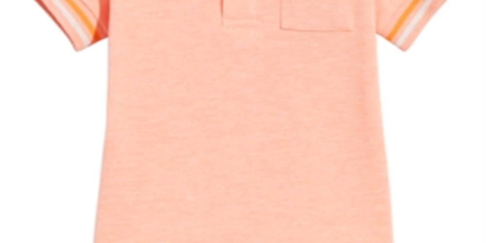 First Impressions Baby Boy's Beach Pocket Cotton Polo Shirt Orange- Size 24 M