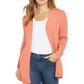 Charter Club Women's Open Front Curved Hem Completer Sweater Orange Size Petite M