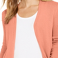 Charter Club Women's Open Front Curved Hem Completer Sweater Orange Size Petite M