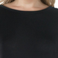 White Mark Women's Plus Bat Sleeve Top Black Size XL