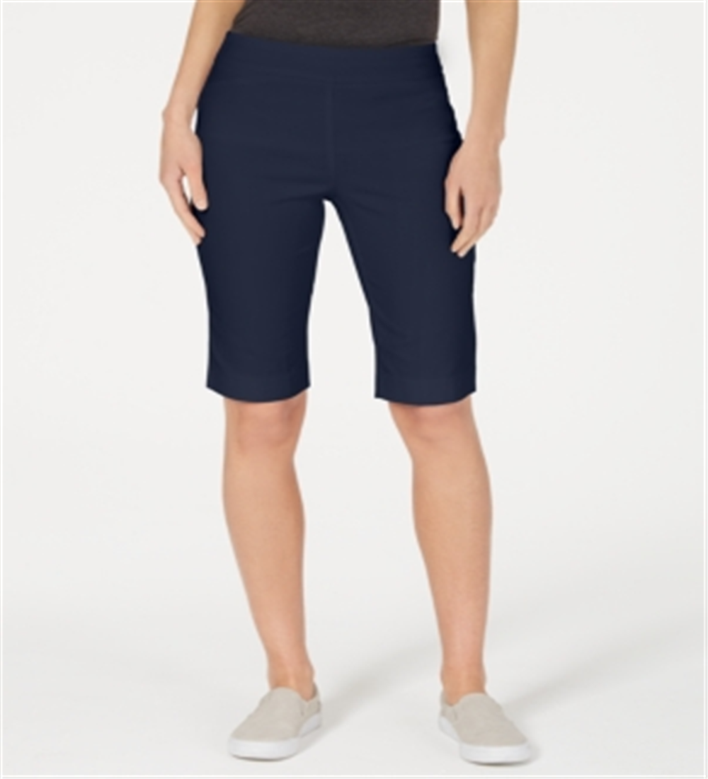 Charter Club Women's Pull on Bermuda Shorts Blue Size XL
