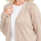 Karen Scott Women's Open Stitch Cardigan Brown Size XXL