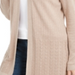 Karen Scott Women's Open Stitch Cardigan Brown Size XXL