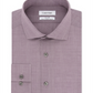 Calvin Klein Men's Performance Stretch Print Dress Shirt Dark Red Size 16X32-33