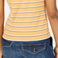 Ultra Flirt Junior's Rib Knit Crew Neck T-Shirt Brown  Size XS
