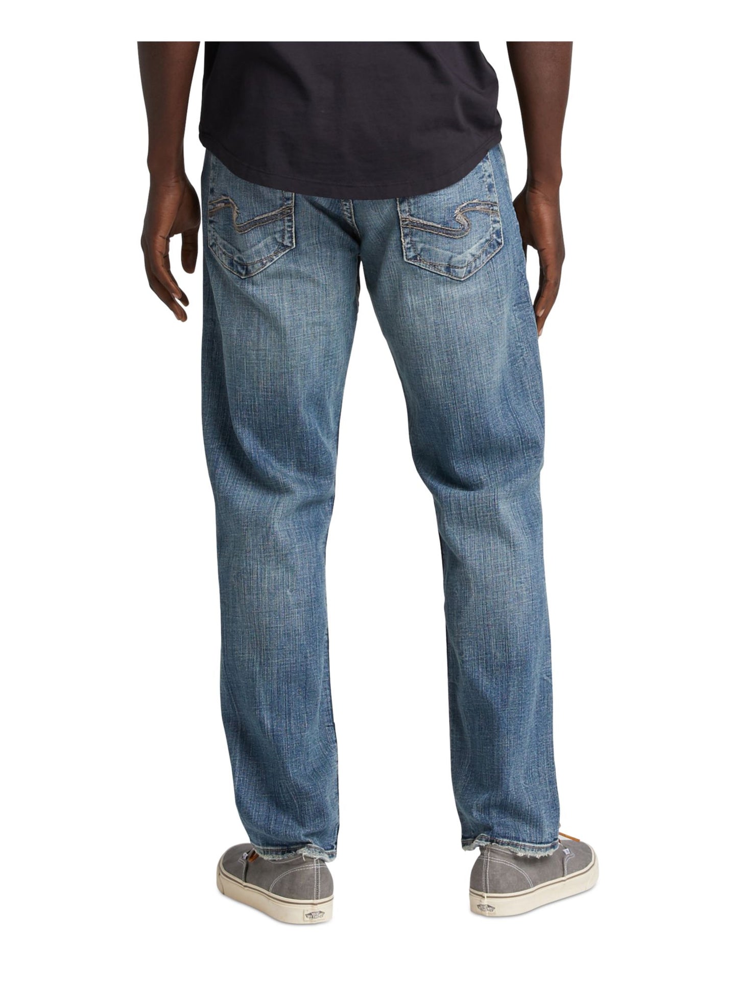 Silver Men's Tapered Jeans Blue Size 40X30