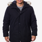 Halifax Men's Faux Fur TrimJacket Blue Size XXL