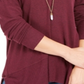 Style & Co Women's Drop Shoulder V Neck Tunic Red Size Small