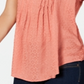 Style & Co Women's Coral Ruffled Cap Sleeve V Neck Top Orange Size Petite