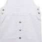 Hudson Girl's Donna Rainbow Strap Denim Overalls Dress White Size -M