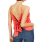 Bar III Women's Reversible Bow Camisole Orange Size Small