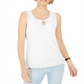 Karen Scott Women's Keyhole Hardware Tank White Size M