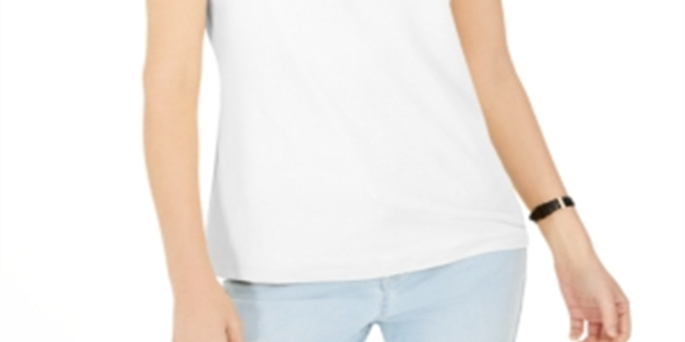 Karen Scott Women's Keyhole Hardware Tank White Size M