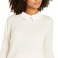 Charter Club Women's Layered Look Cashmere Sweater White Size M