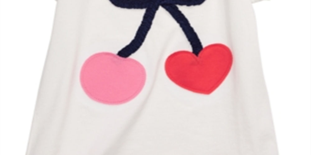 First Impressions Baby Girl's Cotton Cherry T-Shirt White Size 6-9 M