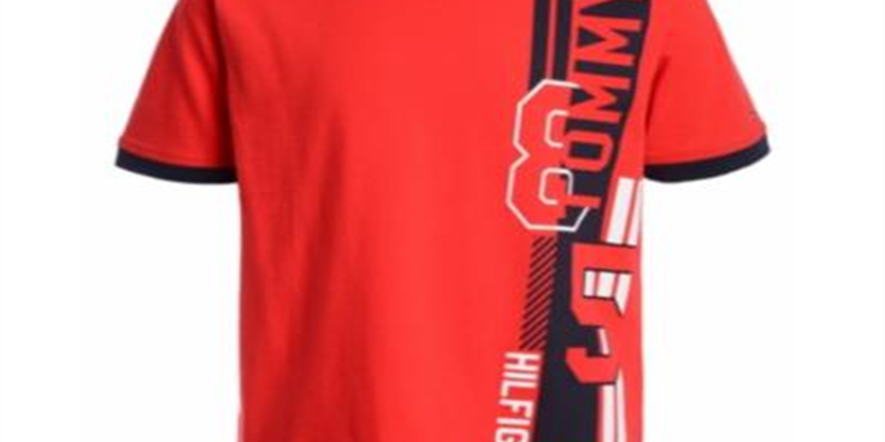 Tommy Hilfiger Little Boy's Side Logo Ringer T-Shirt Red Size 6
