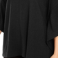 Alfani Women's Ribbed Boat Neck Poncho Black Size 12
