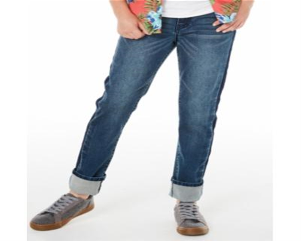 Epic Threads Big Boy's Sutton Slim Straight Fit Stretch Two Tone Jeans Blue Size 12