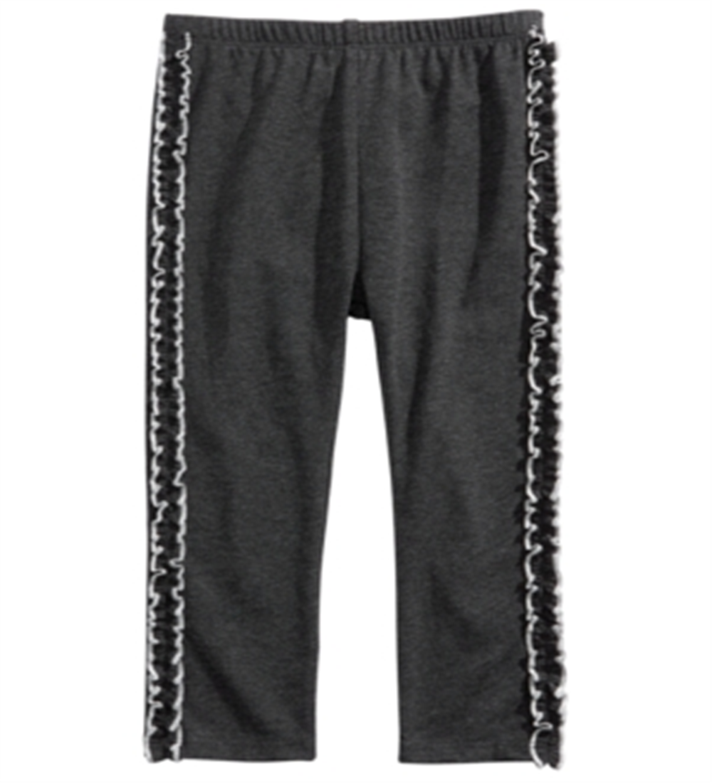 First Impressions Toddler Girl's Ruffle Side Leggings Gray Size -4T
