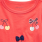 First Impressions Infant Girl's Cherries Print Cotton T-Shirt Orange Size 3-6 M