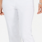 JM Collection Women's Cropped Zipper Trim Pants White Size PP