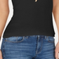Style & Co Women's Lace Trim Tank Top Black Size Petite M