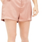 Bar III Women's Belted Satin Shorts Pink Size 4