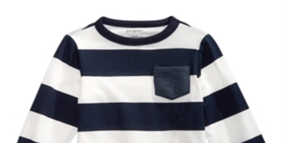 First Impressions Baby Boy's Cotton Rugby Stripe T-Shirt  Blue Size 24 M