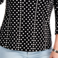 Charter Club Women's Supima Cotton Dot Print Top  Black Size XL