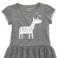 First Impressions Baby Girl's Zebra Print Flounce Hem Top Gray Size 3-6 M
