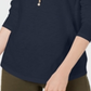 Style & Co Women's Scoop Neck Top Blue Size Petite L