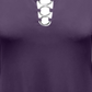 JM Collection Women's Ring Handkerchief Hem Top Purple Size XL
