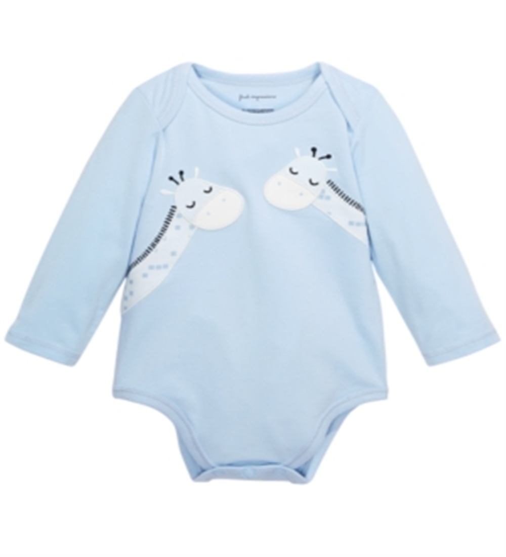 First Impressions Baby Boy's Giraffe Bodysuit  Blue Size 3-6 Months