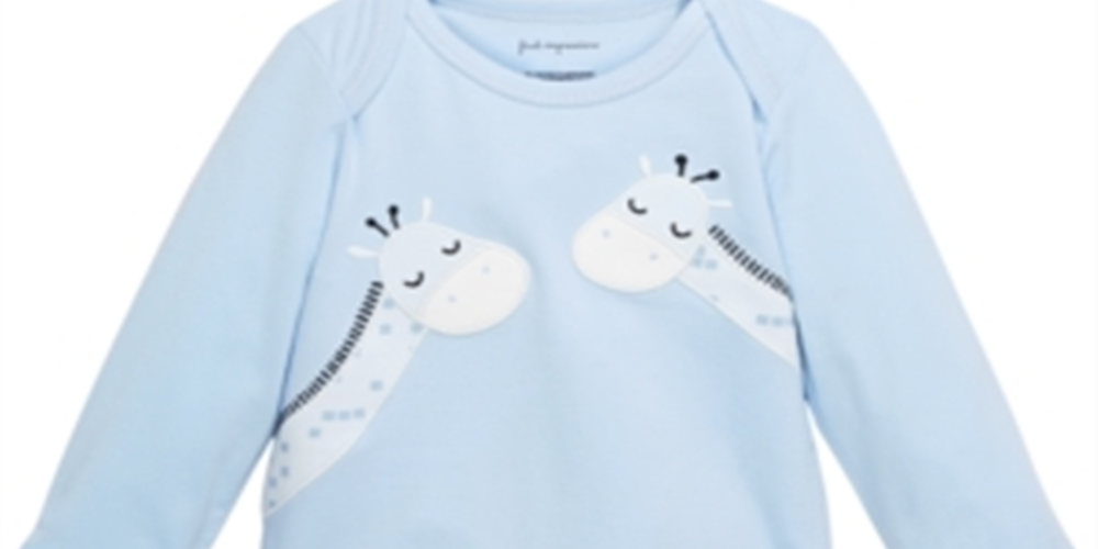 First Impressions Baby Boy's Giraffe Bodysuit  Blue Size 3-6 Months
