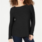INC International Concepts Women's Shine Sweater Black Size Petite XL