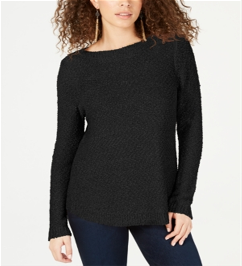 INC International Concepts Women's Shine Sweater Black Size Petite XL