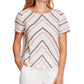 Vince Camuto Women's Linen Striped Top Pink Size Small